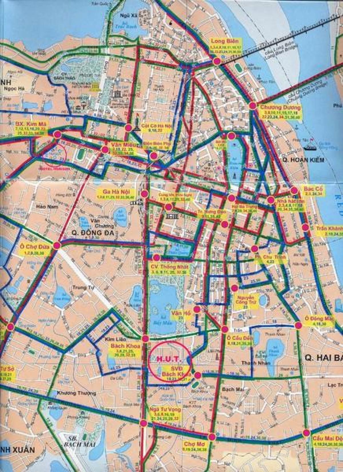 hanoi autobus ibilbide mapa