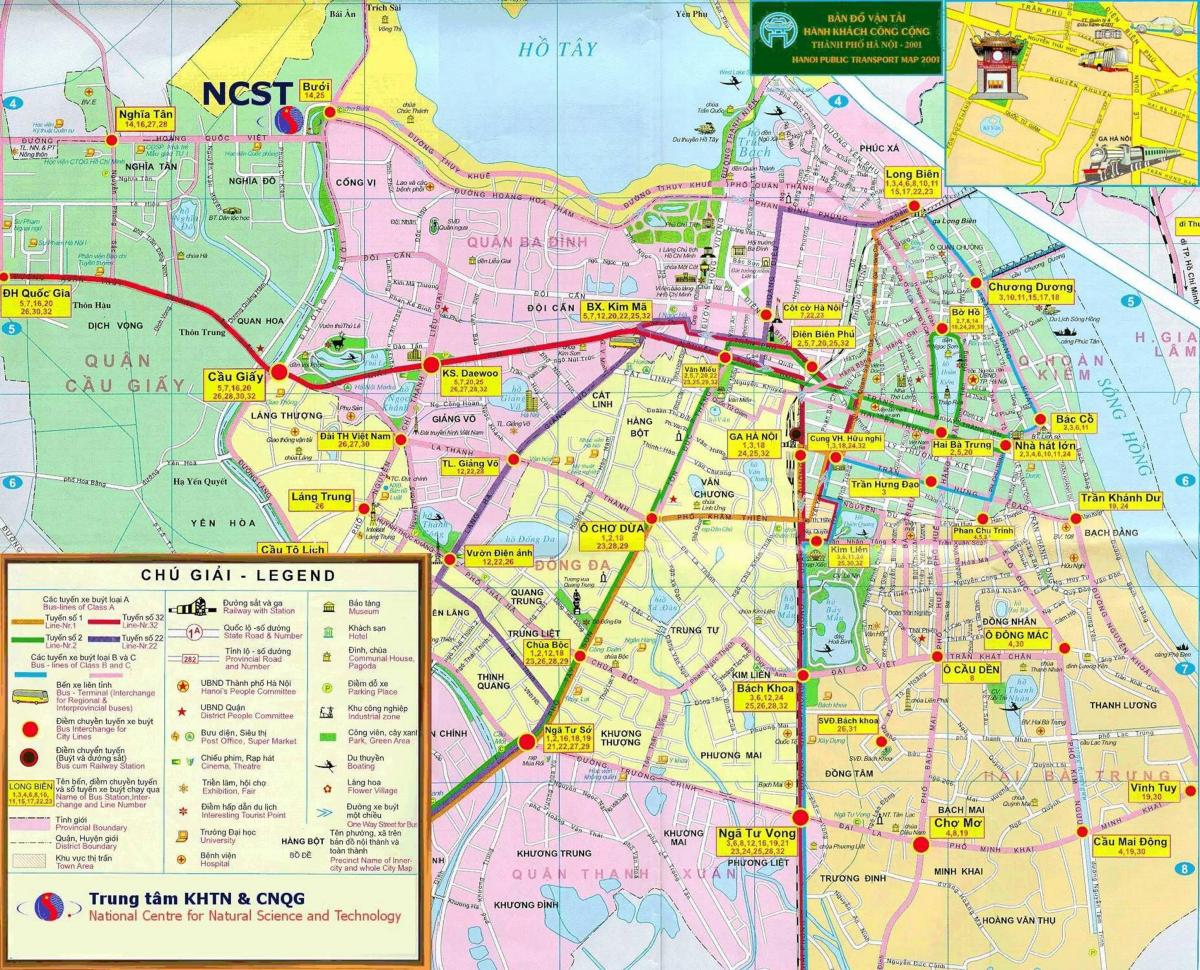 Mapa hanoi garraio publikoa