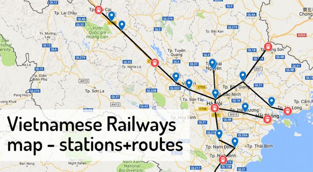 Mapa hanoi tren geltokia 